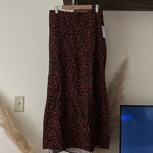 Leopard Print Maxi Skirt Size Small